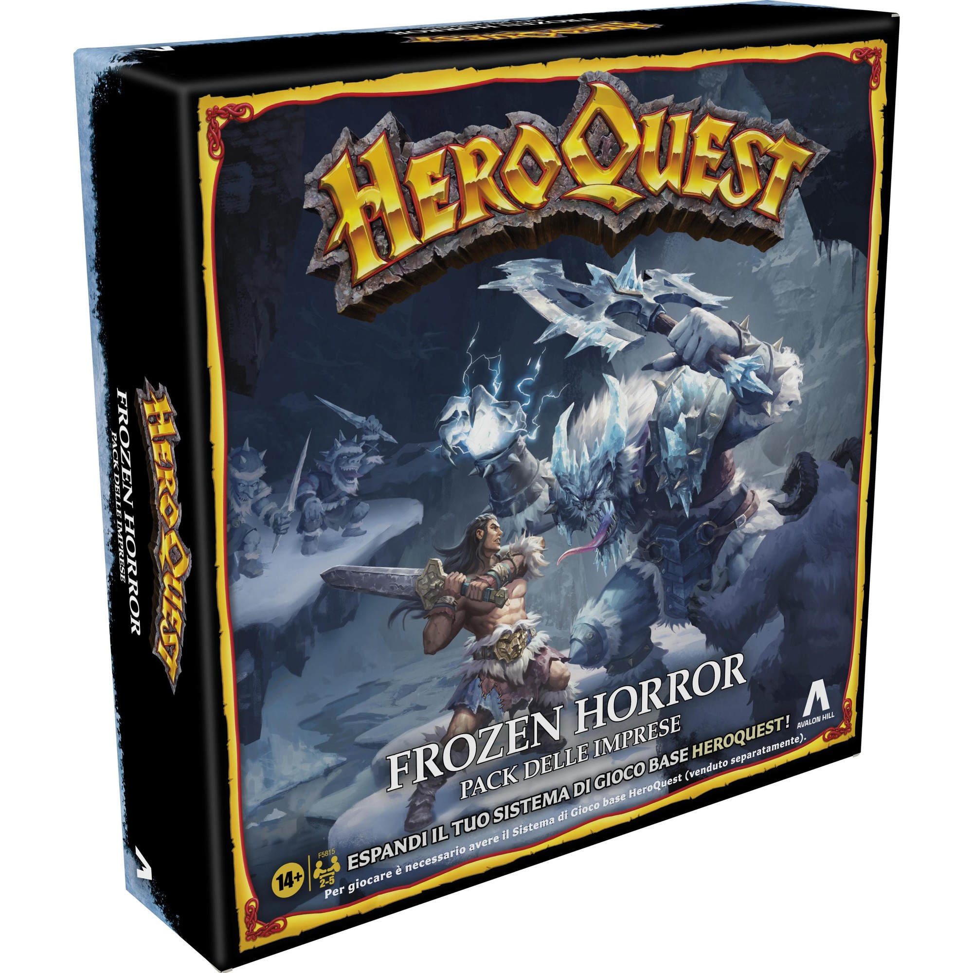 Hasbro Avalon Hill, HeroQuest, Frozen Horror, Gioco Dungeon Crawler, Gioco Da Tavolo per Adulti, per Giocar