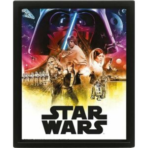 Star Wars - Episode IV - 3D Poster Framed