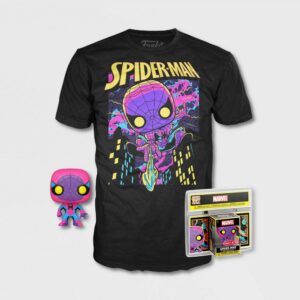 Boys' Light Spider-Man Short Sleeve Graphic T-Shirt with Mini Funko POP! -