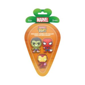 Figurine Funko Carrot Pocket POP Blister Marvel Spiderman Hulk Iron Man